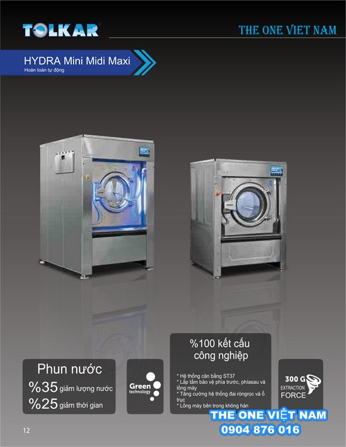 Máy giặt công nghiệp Hydra mini midi maxi